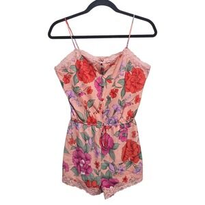 Victoria's Secret Gold Label Floral Romper‎ Size Medium